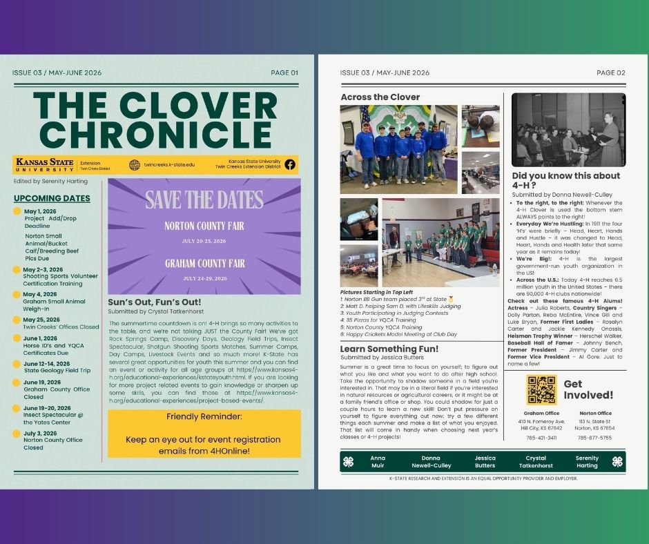 The Clover Chronicle Newsletter 4-H Newsletter